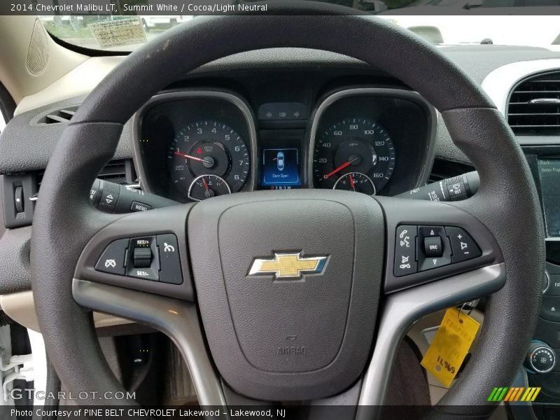 Summit White / Cocoa/Light Neutral 2014 Chevrolet Malibu LT