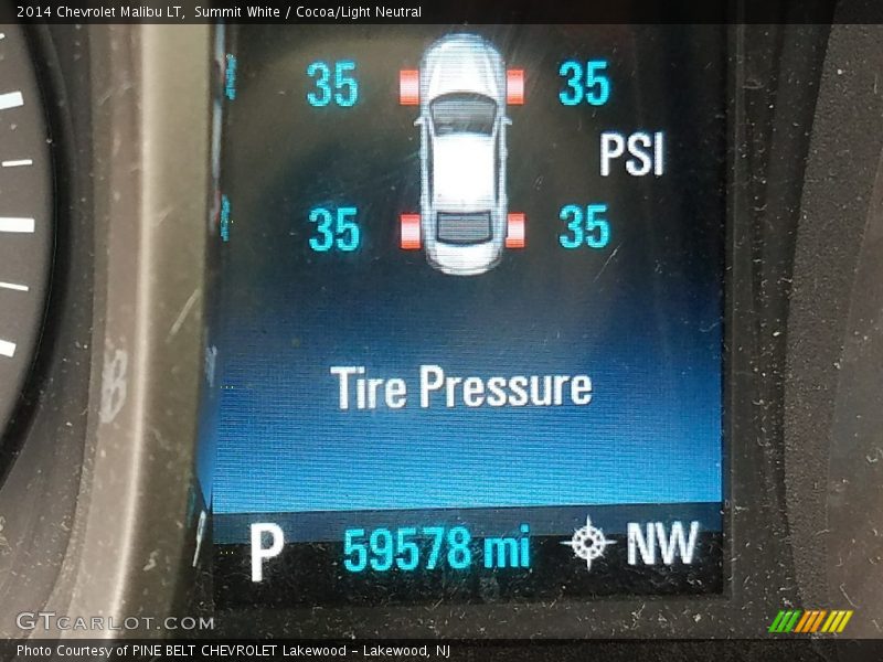 Summit White / Cocoa/Light Neutral 2014 Chevrolet Malibu LT