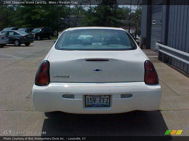 White / Medium Gray 2005 Chevrolet Monte Carlo LS