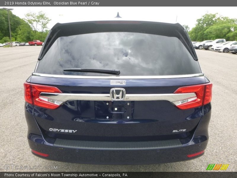 Obsidian Blue Pearl / Gray 2019 Honda Odyssey Elite