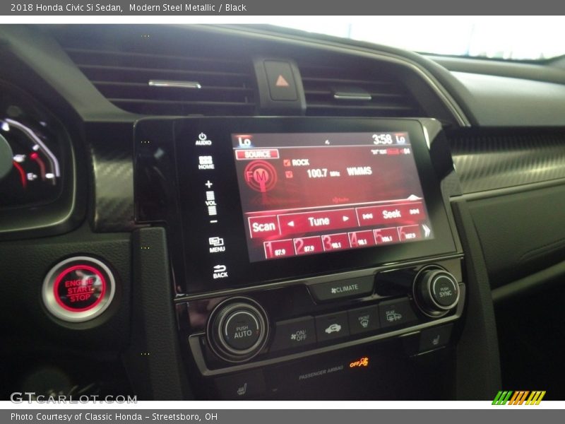 Modern Steel Metallic / Black 2018 Honda Civic Si Sedan