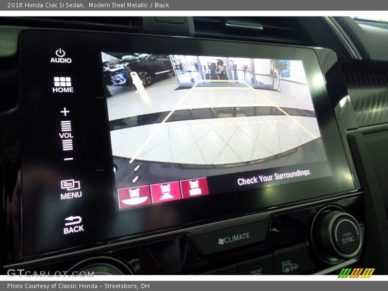 Modern Steel Metallic / Black 2018 Honda Civic Si Sedan