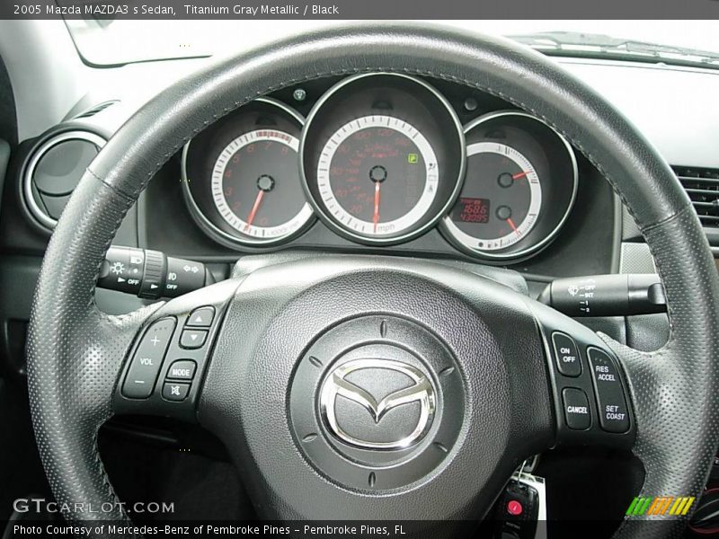 Titanium Gray Metallic / Black 2005 Mazda MAZDA3 s Sedan
