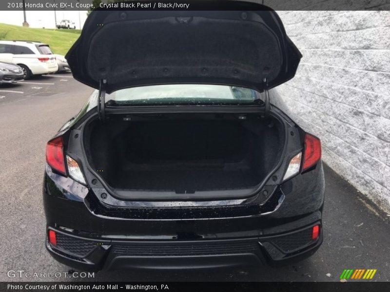 Crystal Black Pearl / Black/Ivory 2018 Honda Civic EX-L Coupe
