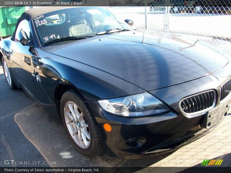 Jet Black / Black 2003 BMW Z4 3.0i Roadster