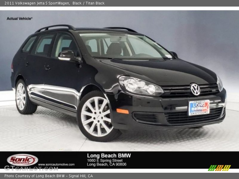 Black / Titan Black 2011 Volkswagen Jetta S SportWagen