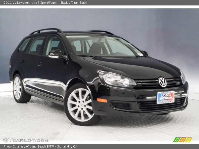 Black / Titan Black 2011 Volkswagen Jetta S SportWagen