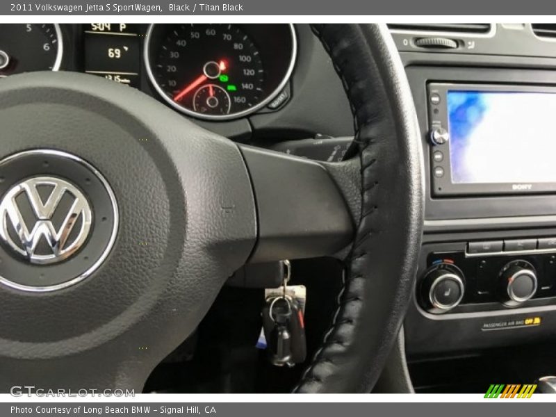 Black / Titan Black 2011 Volkswagen Jetta S SportWagen