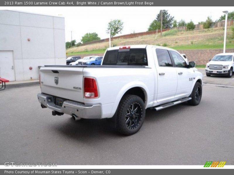 Bright White / Canyon Brown/Light Frost Beige 2013 Ram 1500 Laramie Crew Cab 4x4