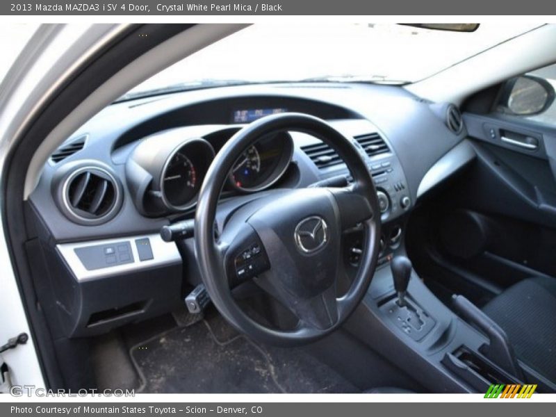 Crystal White Pearl Mica / Black 2013 Mazda MAZDA3 i SV 4 Door