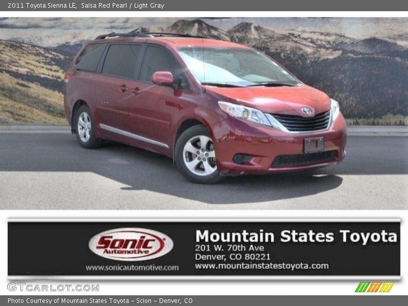 Salsa Red Pearl / Light Gray 2011 Toyota Sienna LE