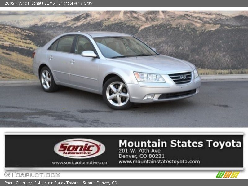 Bright Silver / Gray 2009 Hyundai Sonata SE V6