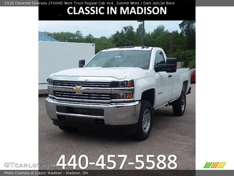 Summit White / Dark Ash/Jet Black 2018 Chevrolet Silverado 2500HD Work Truck Regular Cab 4x4