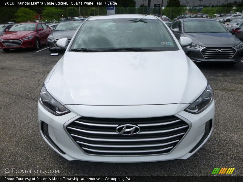 Quartz White Pearl / Beige 2018 Hyundai Elantra Value Edition