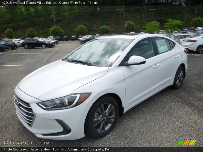Quartz White Pearl / Beige 2018 Hyundai Elantra Value Edition