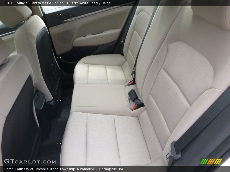 Quartz White Pearl / Beige 2018 Hyundai Elantra Value Edition