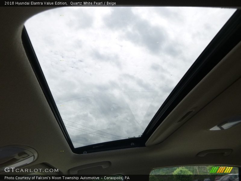 Quartz White Pearl / Beige 2018 Hyundai Elantra Value Edition