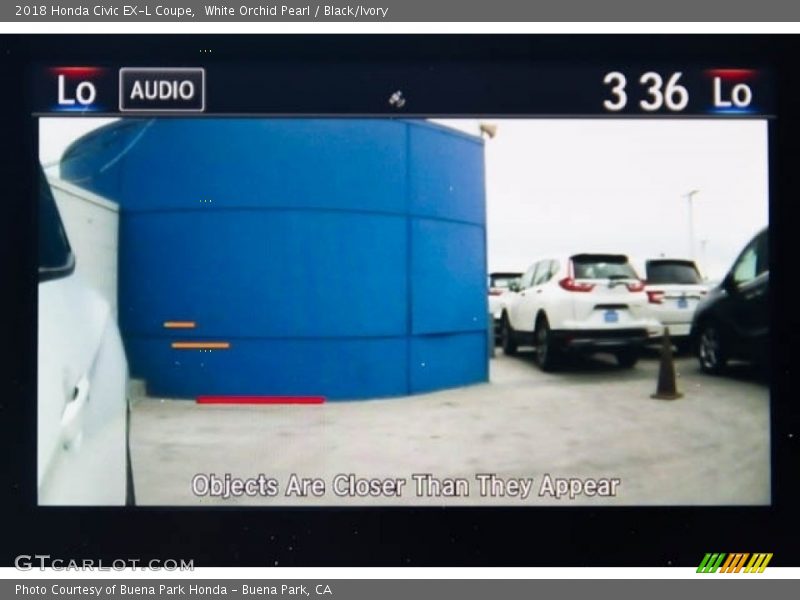 White Orchid Pearl / Black/Ivory 2018 Honda Civic EX-L Coupe