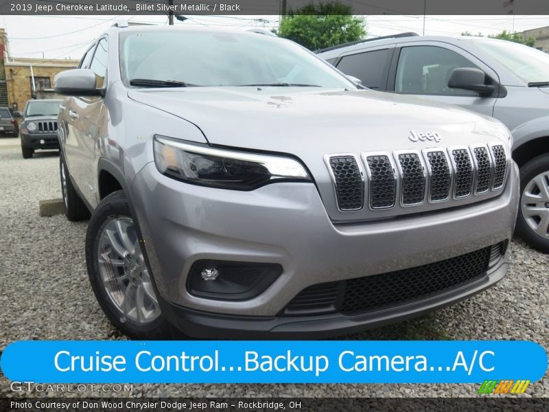 Billet Silver Metallic / Black 2019 Jeep Cherokee Latitude