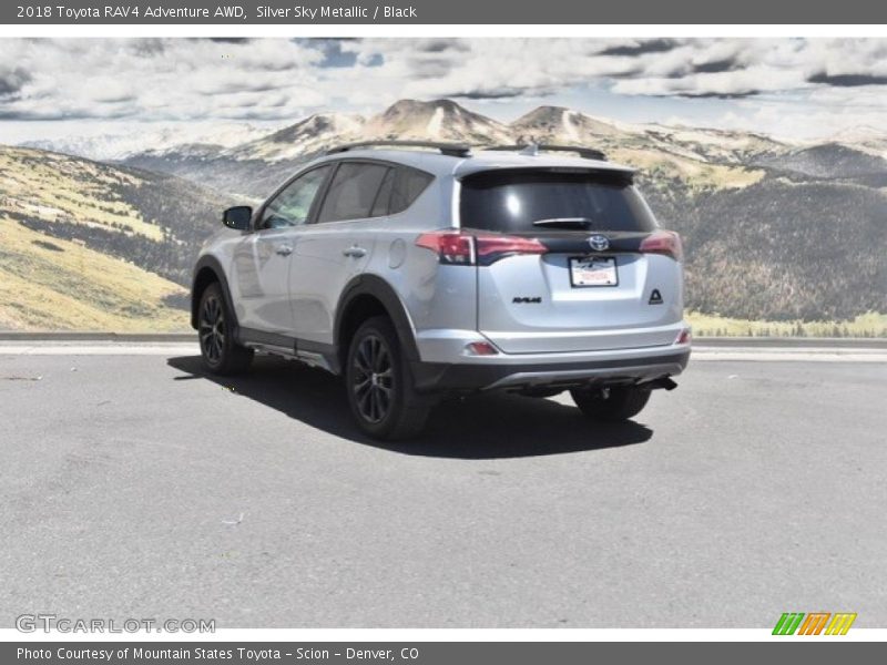 Silver Sky Metallic / Black 2018 Toyota RAV4 Adventure AWD