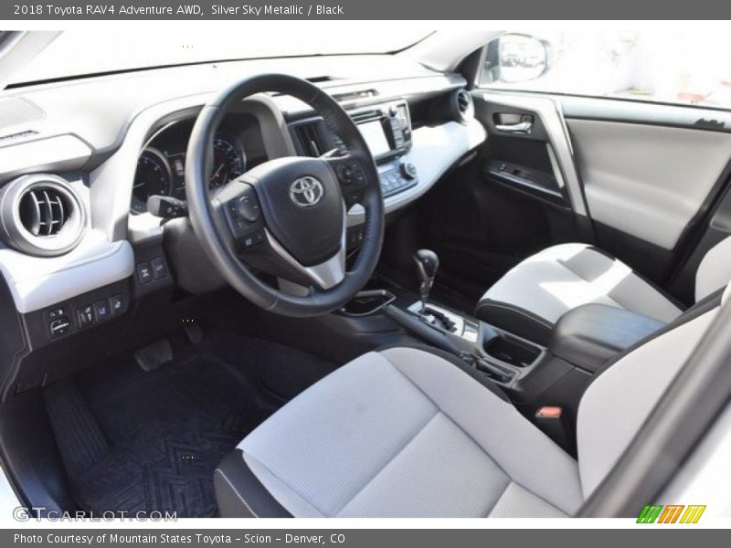 Silver Sky Metallic / Black 2018 Toyota RAV4 Adventure AWD