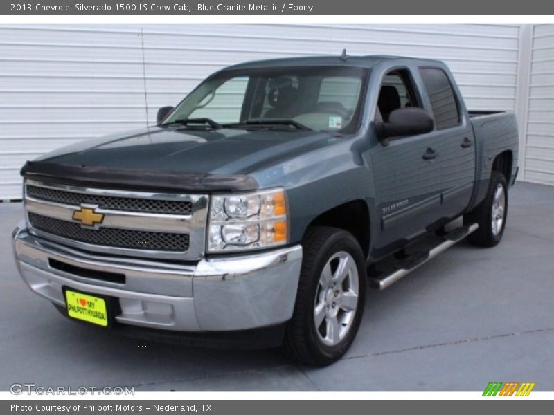 Blue Granite Metallic / Ebony 2013 Chevrolet Silverado 1500 LS Crew Cab
