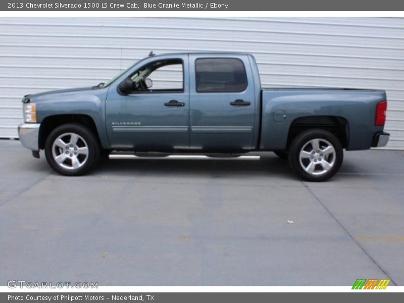 Blue Granite Metallic / Ebony 2013 Chevrolet Silverado 1500 LS Crew Cab