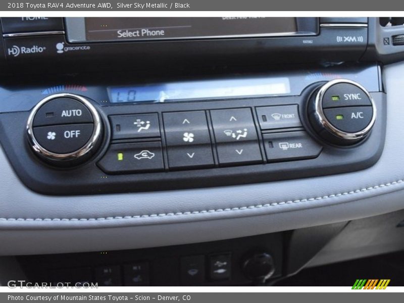 Silver Sky Metallic / Black 2018 Toyota RAV4 Adventure AWD