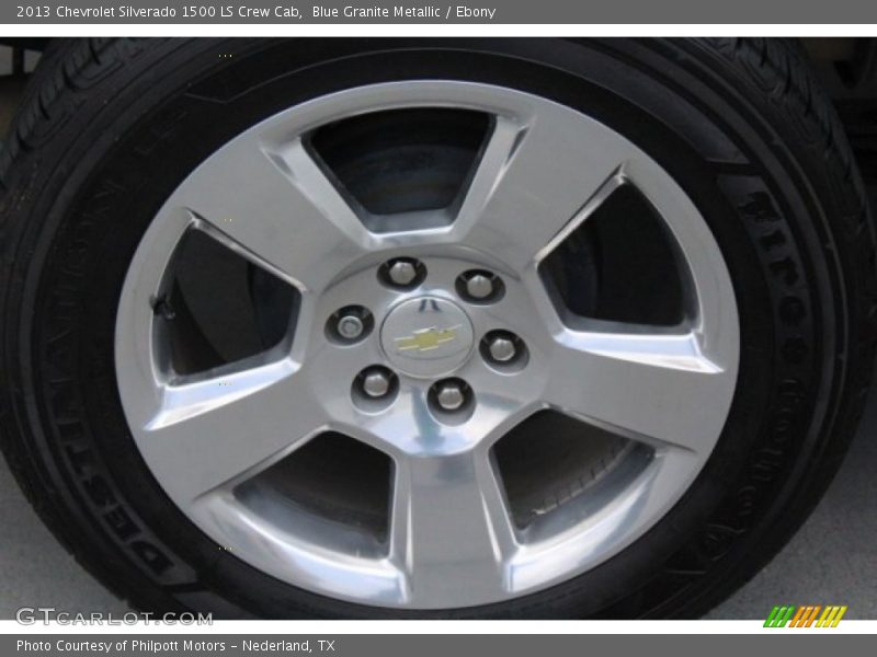 Blue Granite Metallic / Ebony 2013 Chevrolet Silverado 1500 LS Crew Cab