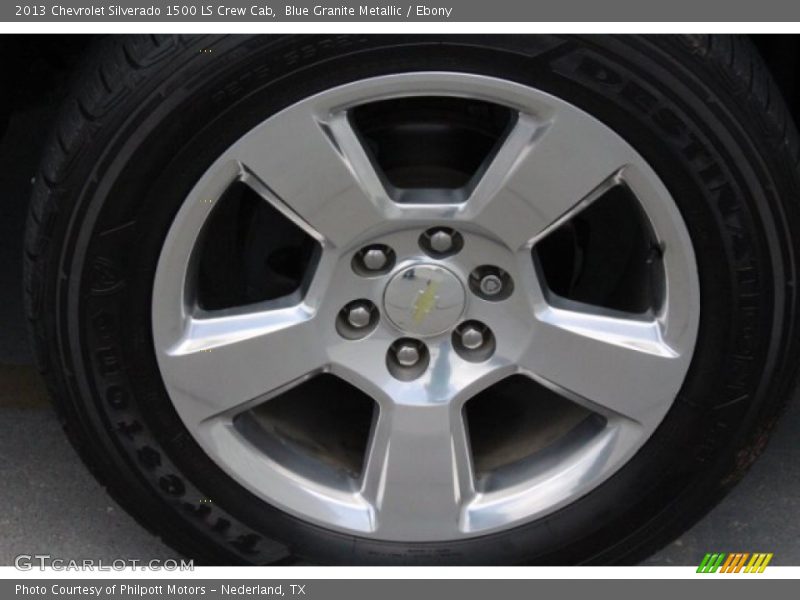 Blue Granite Metallic / Ebony 2013 Chevrolet Silverado 1500 LS Crew Cab