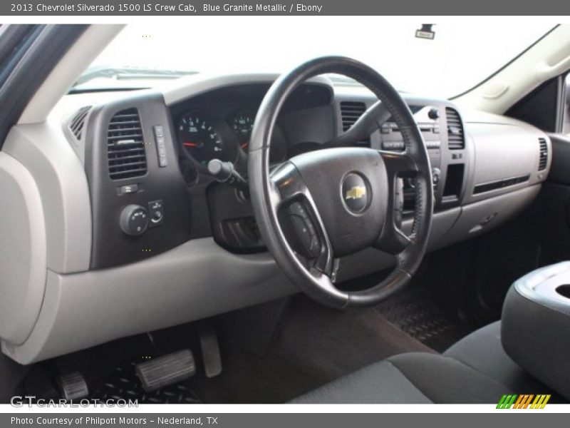 Blue Granite Metallic / Ebony 2013 Chevrolet Silverado 1500 LS Crew Cab