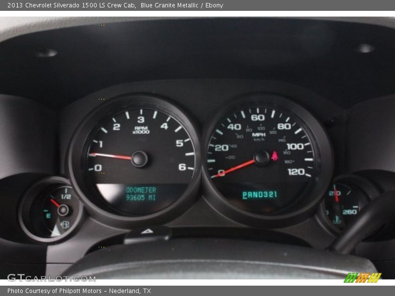Blue Granite Metallic / Ebony 2013 Chevrolet Silverado 1500 LS Crew Cab