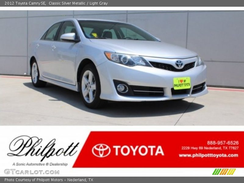 Classic Silver Metallic / Light Gray 2012 Toyota Camry SE