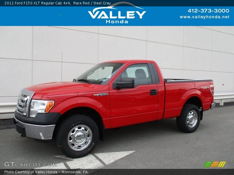 Race Red / Steel Gray 2011 Ford F150 XLT Regular Cab 4x4