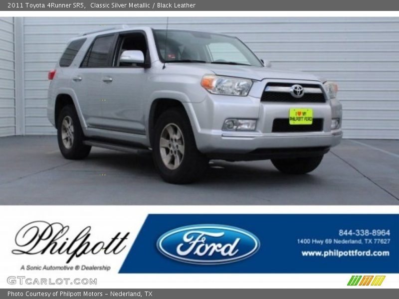 Classic Silver Metallic / Black Leather 2011 Toyota 4Runner SR5