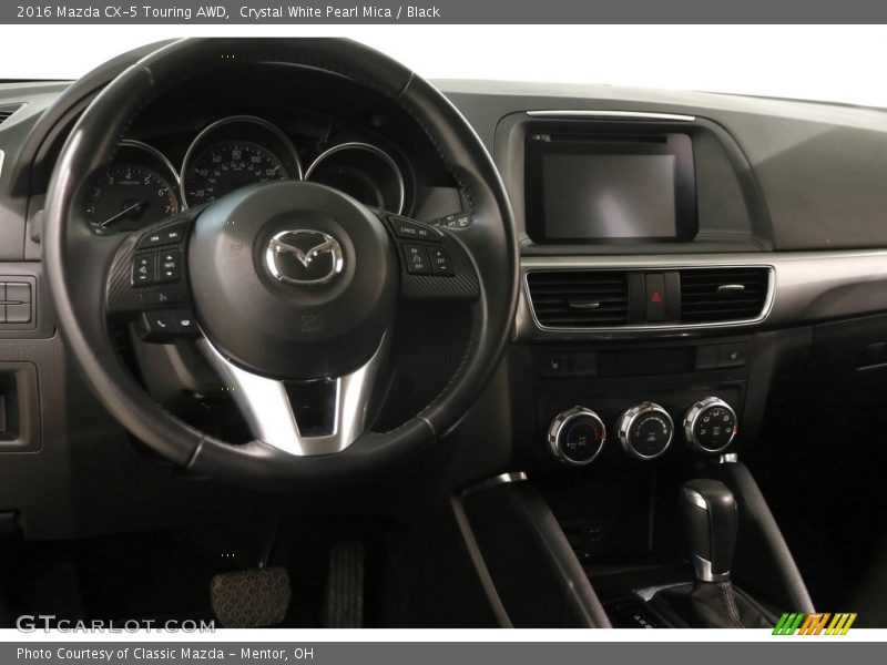 Crystal White Pearl Mica / Black 2016 Mazda CX-5 Touring AWD