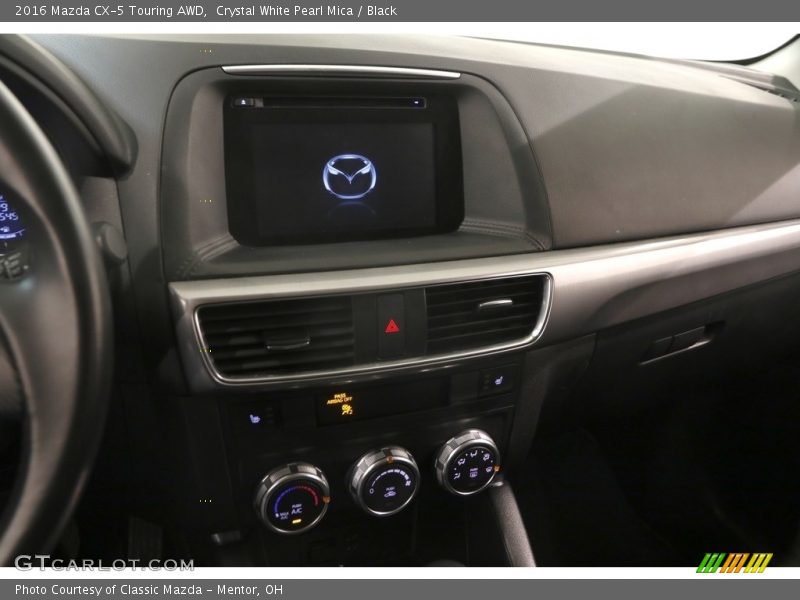 Crystal White Pearl Mica / Black 2016 Mazda CX-5 Touring AWD