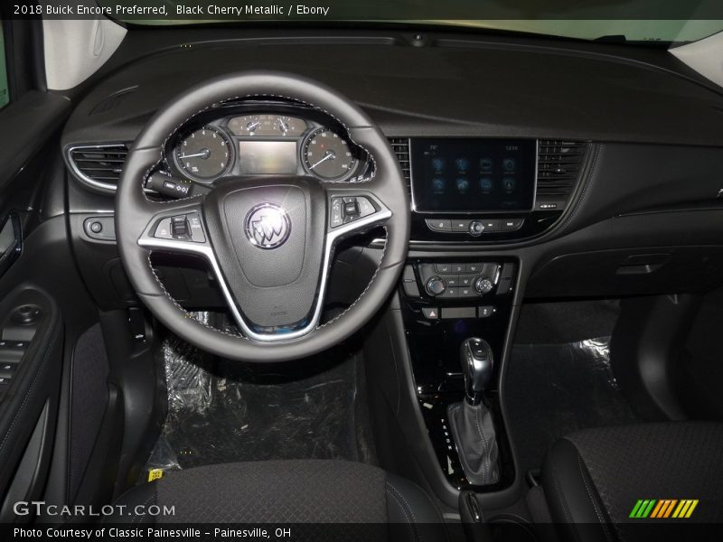 Black Cherry Metallic / Ebony 2018 Buick Encore Preferred
