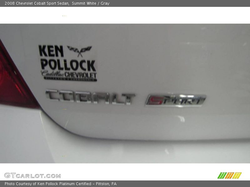 Summit White / Gray 2008 Chevrolet Cobalt Sport Sedan
