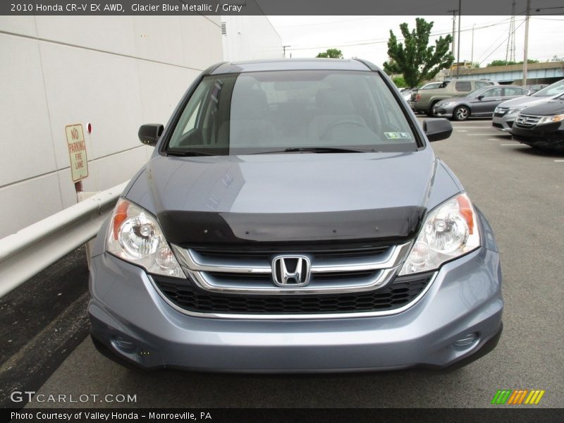 Glacier Blue Metallic / Gray 2010 Honda CR-V EX AWD