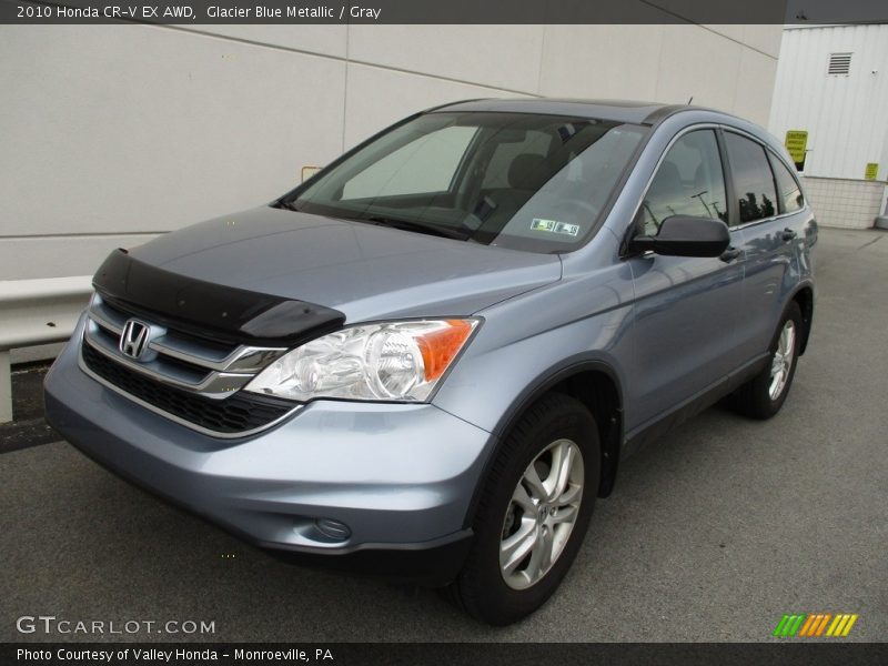 Glacier Blue Metallic / Gray 2010 Honda CR-V EX AWD