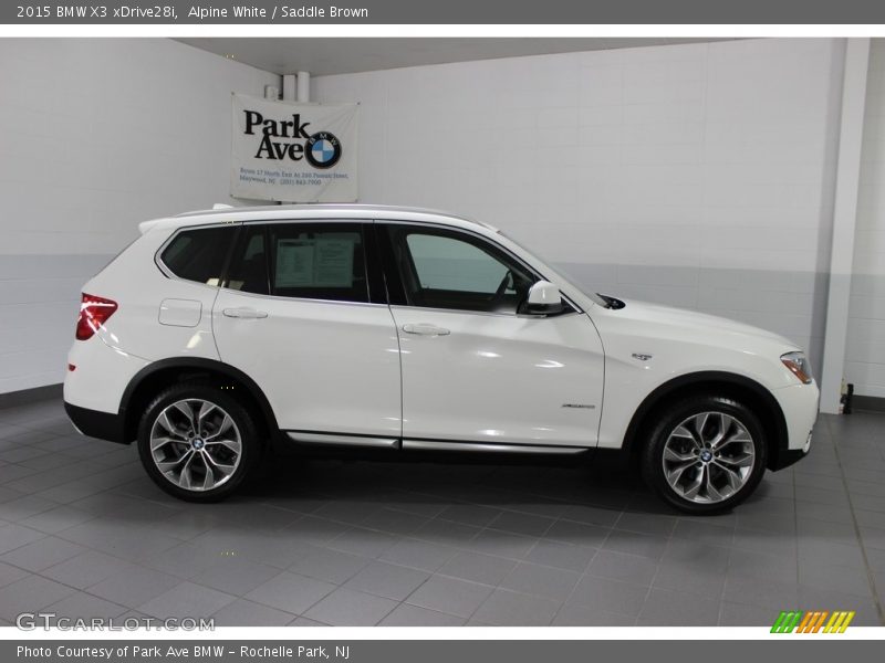 Alpine White / Saddle Brown 2015 BMW X3 xDrive28i
