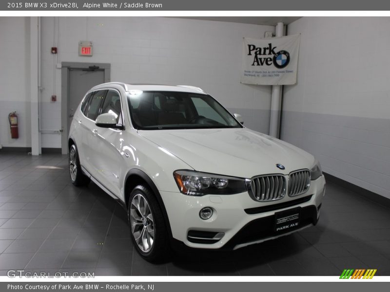 Alpine White / Saddle Brown 2015 BMW X3 xDrive28i