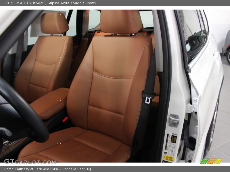 Alpine White / Saddle Brown 2015 BMW X3 xDrive28i