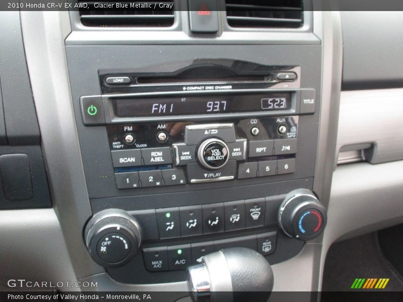 Glacier Blue Metallic / Gray 2010 Honda CR-V EX AWD