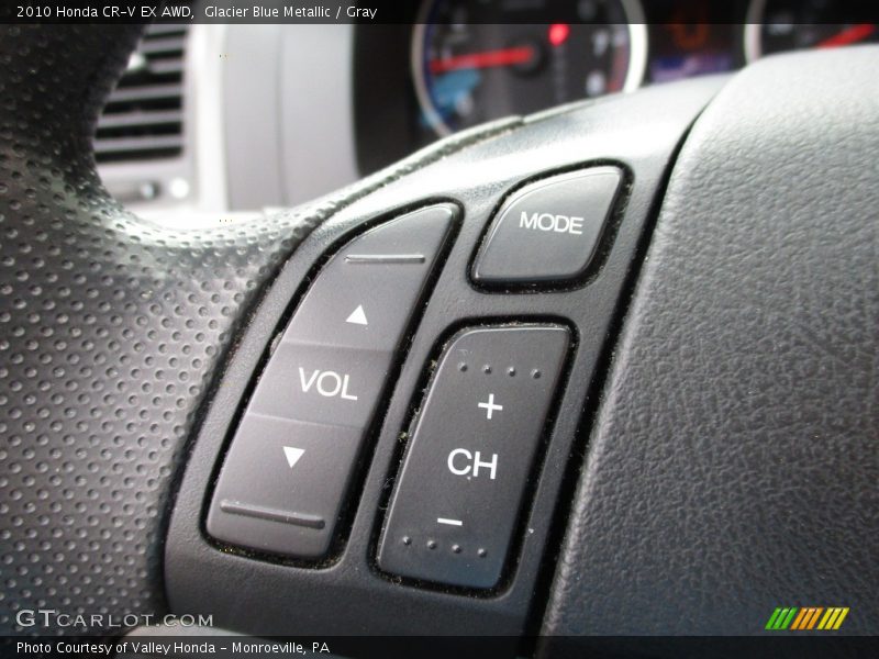 Glacier Blue Metallic / Gray 2010 Honda CR-V EX AWD
