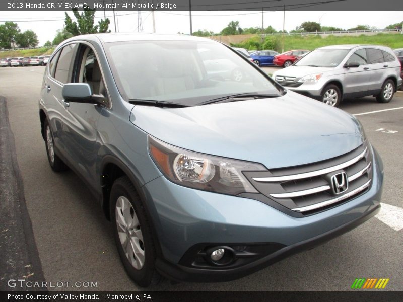 Mountain Air Metallic / Beige 2013 Honda CR-V EX AWD