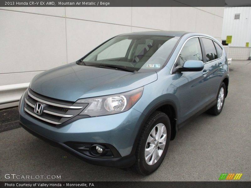 Mountain Air Metallic / Beige 2013 Honda CR-V EX AWD