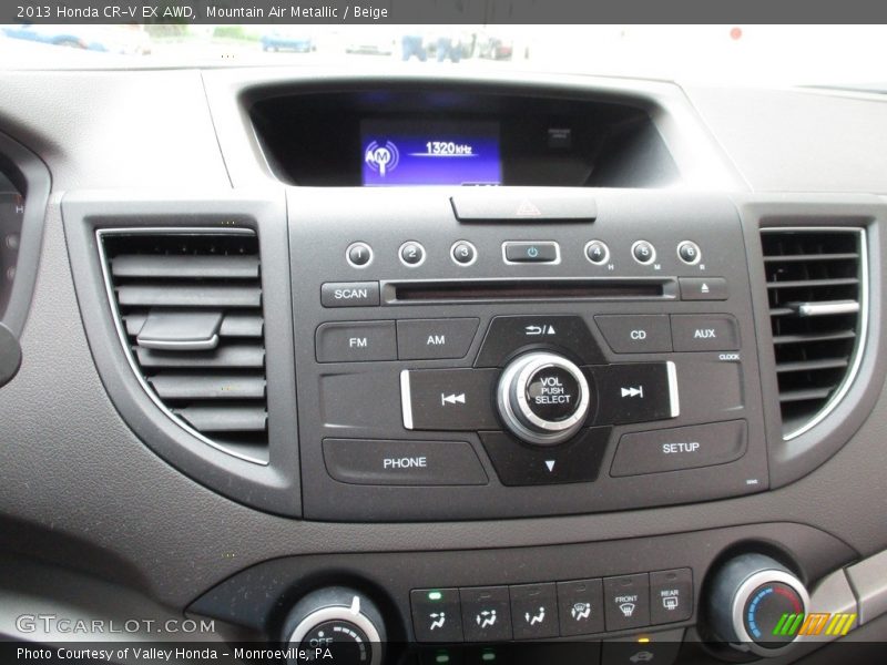 Mountain Air Metallic / Beige 2013 Honda CR-V EX AWD