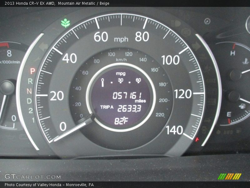 Mountain Air Metallic / Beige 2013 Honda CR-V EX AWD